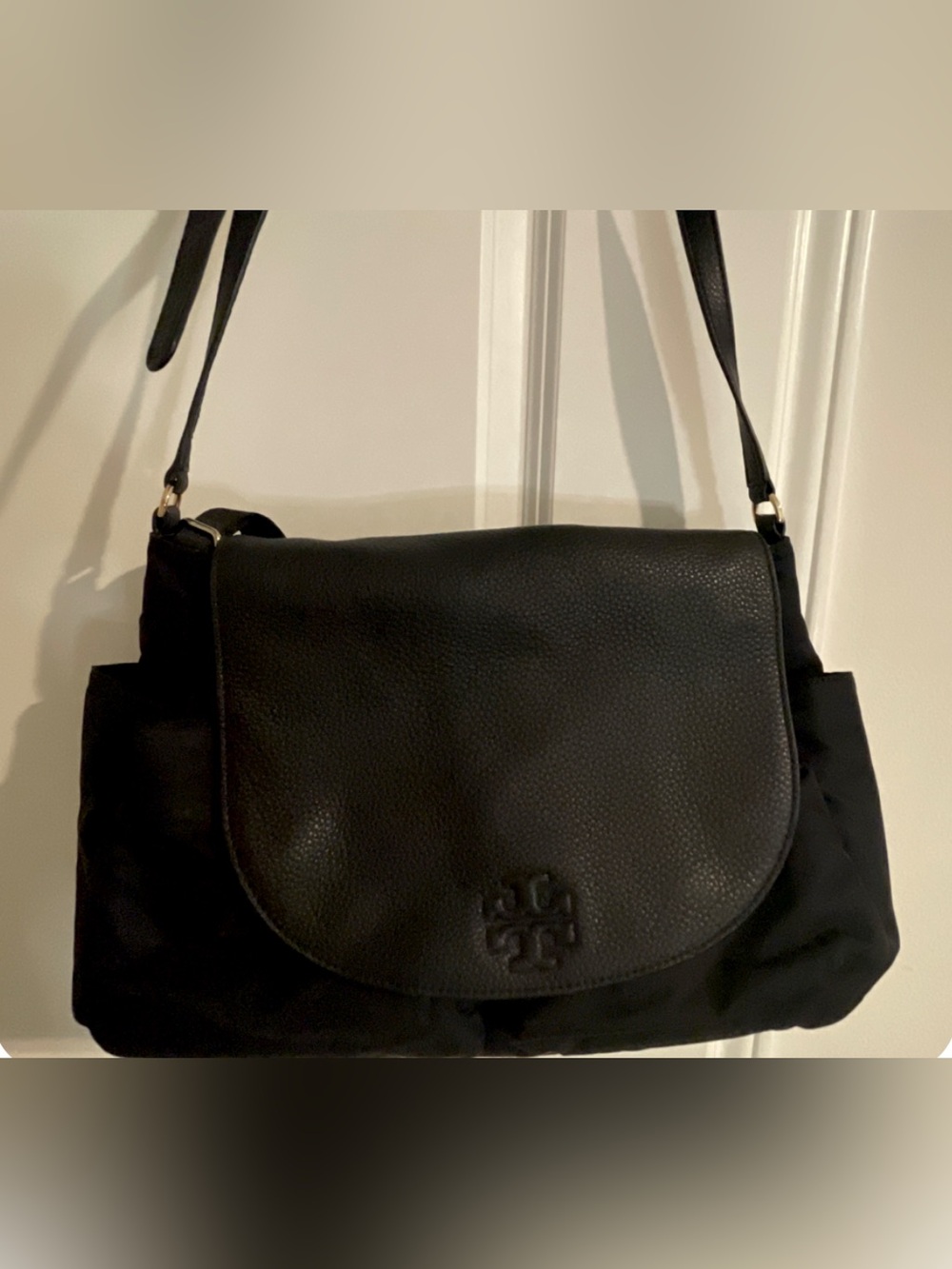 Tory Burch Black Diaper Messenger Bag